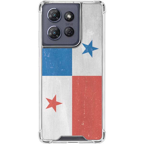 Panama Flag Distressed Moto G Power 5G (2025) Clear Case